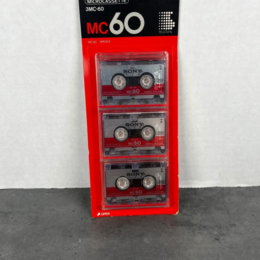 Sony MC-60‎ Microcassette 60 Minute Normal Position 3-Pack 3MC-60 Made in Japan